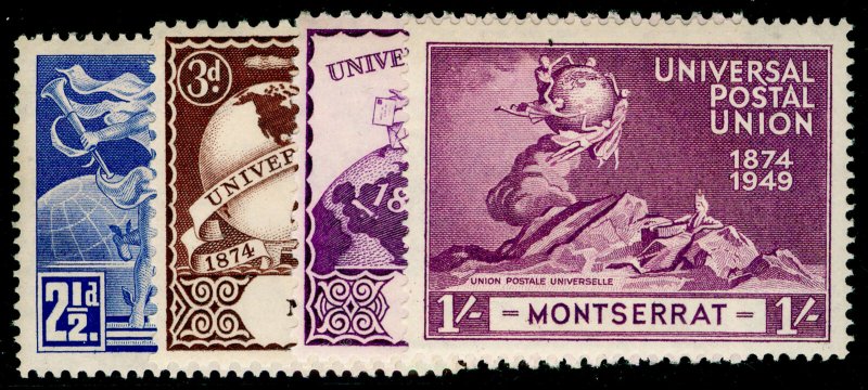 MONTSERRAT SG117-120, COMPLETE SET, VLH MINT. UPU