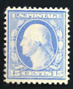 Scott#340 - 15c  Pale Ultramarine - Washington - HR OG - 1909