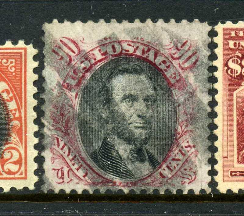 Scott 122 Abraham Lincoln Used Stamp with APS Cert (Stock 122-3)