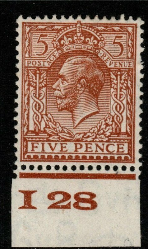 GB SG425 N40(1) 1924 5d BROWN CONTROL I28 MTD MINT