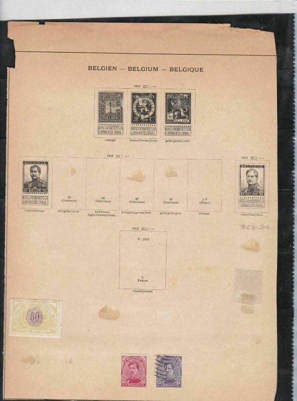 belgium  stamps page ref 18068