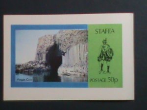 ​STAFFA-SCOTLAND-FAMOUS BEAUTIFUL- FINGALS CAVE--IMPERF :MNH S/S SHEET-VF