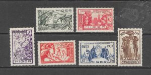 NIGER - CLEARANCE  #77-82 PARIS EXHIBITION 1937 MLH