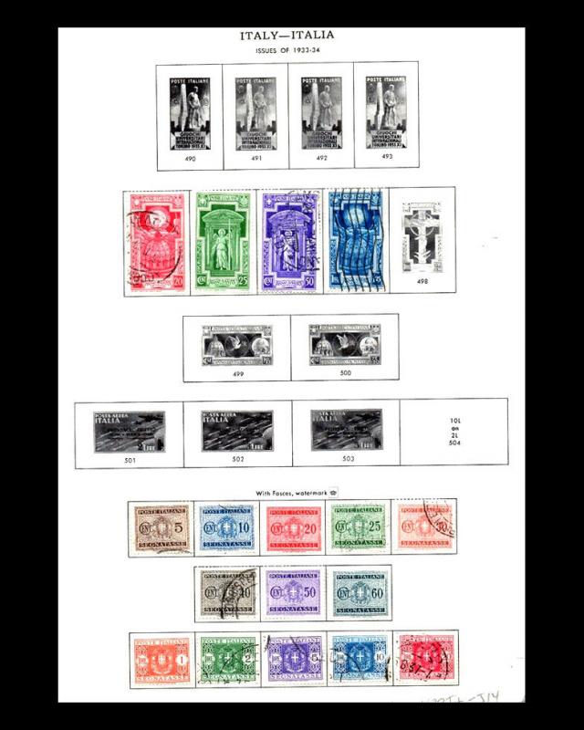 VINTAGE: ITALY 1901-34 MOSTLY USD LH SCOTT #  ASST LOT $875 LOT #VSW1901