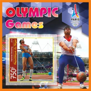 Stamps. Olympic games  2024 in Paris 2018 6 sheets perforated