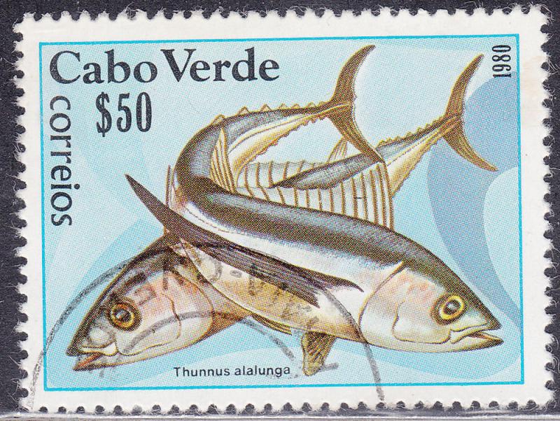 Cape Verde 410 USED 1980 Thunnus Alalunga Fish