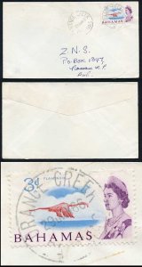 Bahamas QEII cover with Orange Creek Postmarks