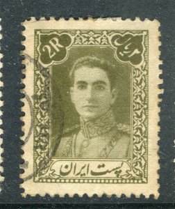 IRAN; 1942-45 early Reza Shah Pahlavi issue fine used 2R. value