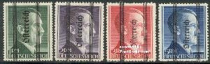 Austria 1945, Definitives overprints 4v, type I, MNH