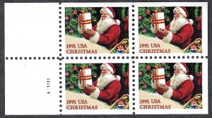 United States 2581b-2585a Non-denominated Santa. Five bklt panes of 4. MNH