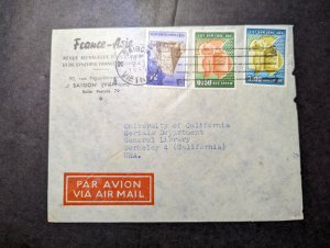 1959 Vietnam Airmail Cover Saigon to University of California Berkeley CA USA