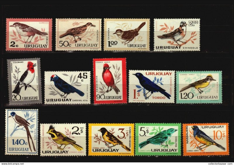 Uruguay Fauna stamp collection lot bird wild cattle horse1890/1990 MNH cv +$100