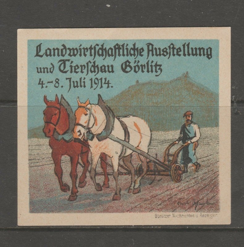 Cinderella revenue fiscal stamp 9-9-59 Germany Large mnh gum