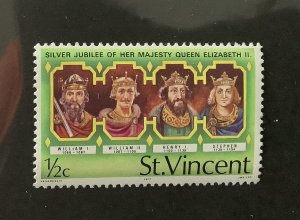 St Vincent 1977 Scott 483 MH - 1/2c, kings, QEII jubilee