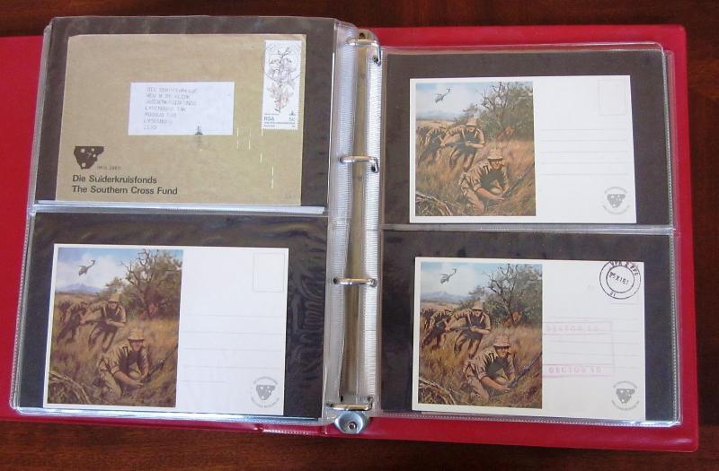 South Africa Military Covers Collection, 100+/- in padded album, many signed.