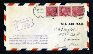 # 681 Airmail First Day Cover with cachet from Pittsburgh, PA - 10-19-1929