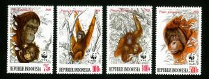 Indonesia Stamps # 1380-3 XF WWF OG NH Catalog Value $23.00