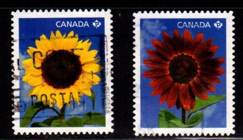 Canada - #2443 - 2444 Sunflowers set/2  - Used