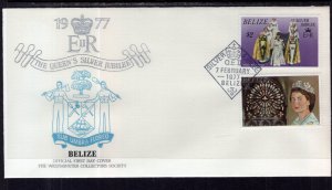 Belize 384-385 Queen Elizabeth II Silver Jubilee U/A FDC