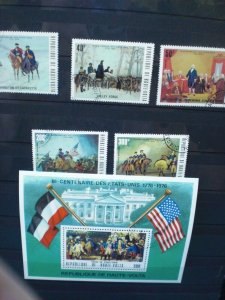 Burkina Faso AMERICAN BICENTENNIAL Scott # 365-7, C209-10 + 367a MNH CTO   zn16