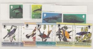 Montserrat QEII 1987 Sharks/Birds Sets Mint MNH J2008