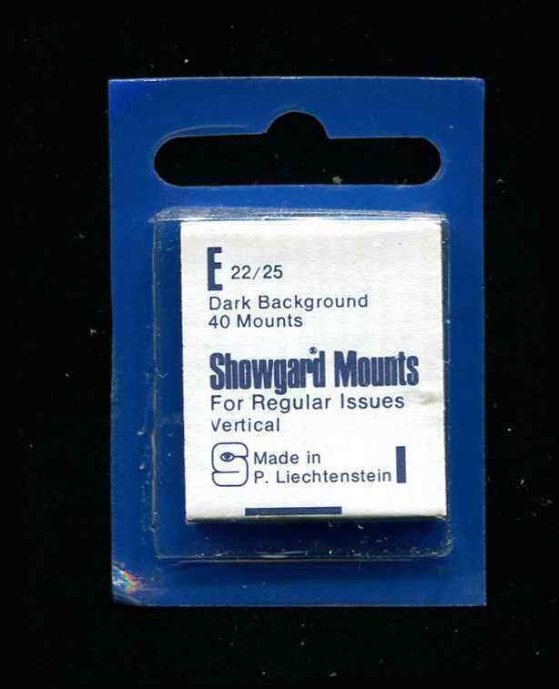 Showgard Black Stamp Mounts E 22/25 PreCut  (40 count)  