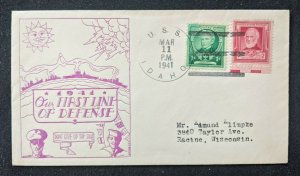 1941 USS Idaho Battleship US Navy Cover to Racine Wisconsin