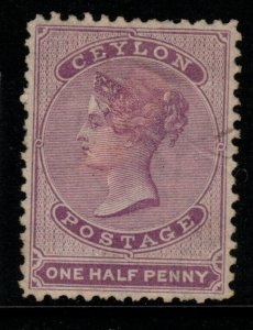 CEYLON SG48c 1864 ½d MAUVE HEAVY MTD MINT