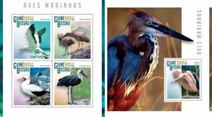Animals Insects Birds Marine Fauna Cats Guinea-Bissau 20 MNH sheets stamp set
