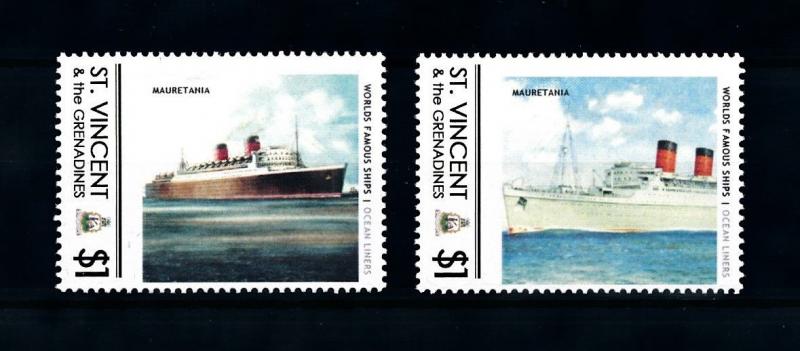 [90696] St. Vincent & Gren.  Ships Mauretania Ocean Liners Cunard Line  MNH