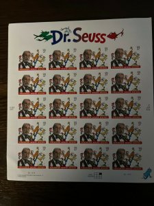 SCOTT #3835  DR.  SEUSS   37 CENT   SOUVENIR  SHEET  MNH 2004