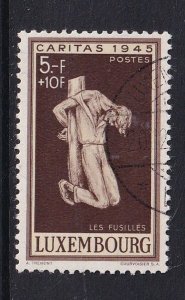 Luxembourg   #B130 cancelled 1945  Caritas 5fr  executed civilian