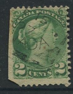 Canada -Scott 36 - Queen Victoria -1872 - Used - Single 2c Stamp