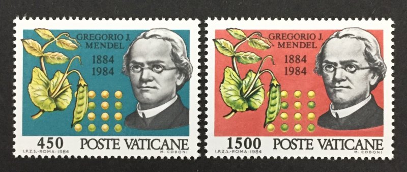 Vatican City 1984 #729-30, Gregorio Mendel, MNH.