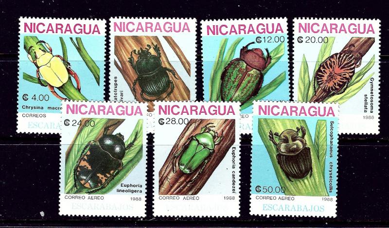 Nicaragua 1728-32 MNH 1986 Insects