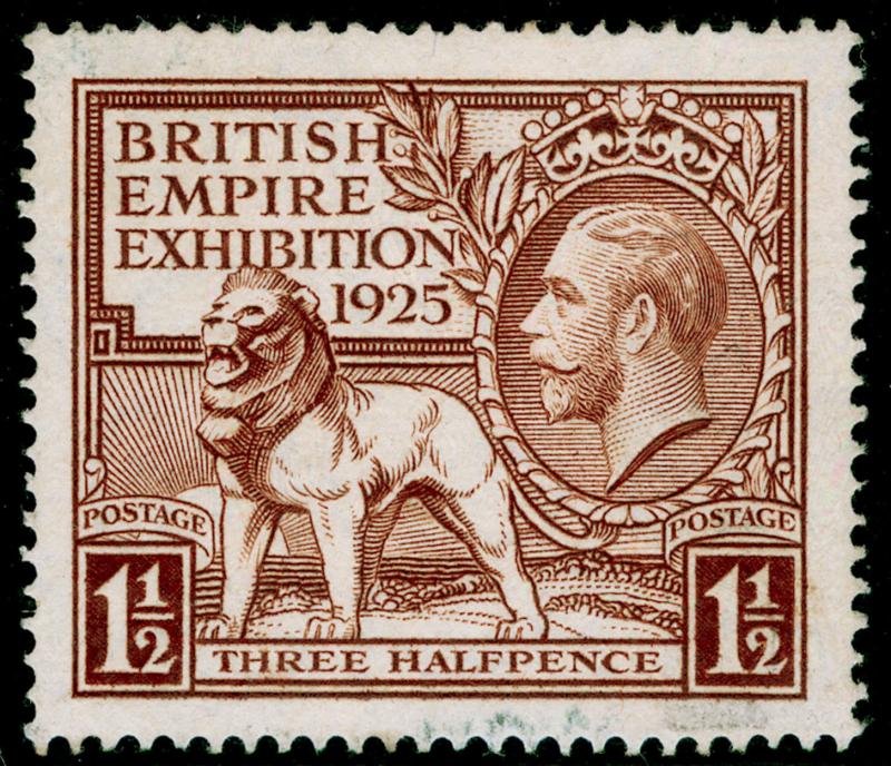 SG433, 1925 1½d brown, FINE USED. Cat £70.