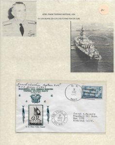 1945 Capt Frank Watkins, USN USS Guam to Richmond, Calif (54412)
