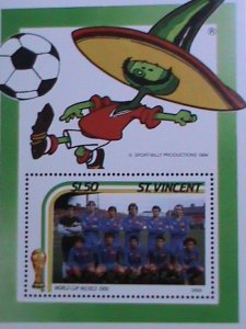 ST.VINCENT 1984 WORLD CUP SOCCER CHAMPIONSHIPS-SPAIN IN  MEXICO'86  MNH VF