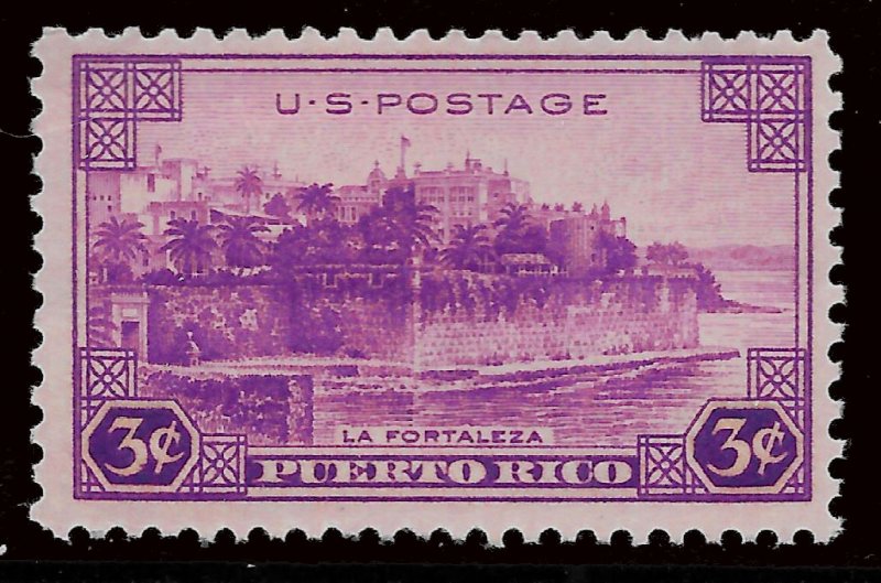 Scott 801   3¢ Puerto Rico Territory Single, MNH