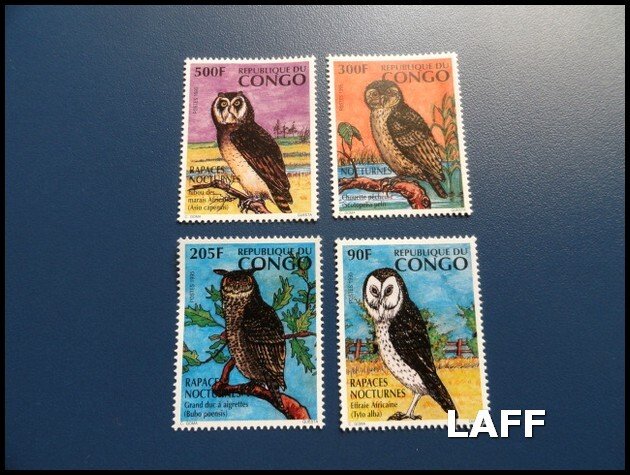 Congo - Owls  - Set MNH