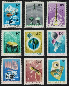 Hungary Penguins Birds Helicopter Space Quiet Sun 9v 1965 MNH SG#2056-2064