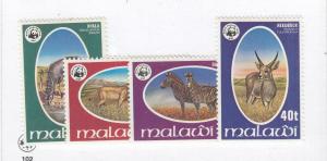 MALAWI LOT REF KSG(99)# 319-322 VF-MNH ANIMALS CAT VALUE $64.50