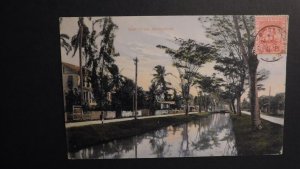 1910 Postcard Cover British Guinea East Street Georgetown to Claremont Australia