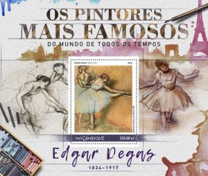 MOZAMBIQUE - 2016 - Edgar Degas - Perf Souv Sheet -Mint Never Hinged