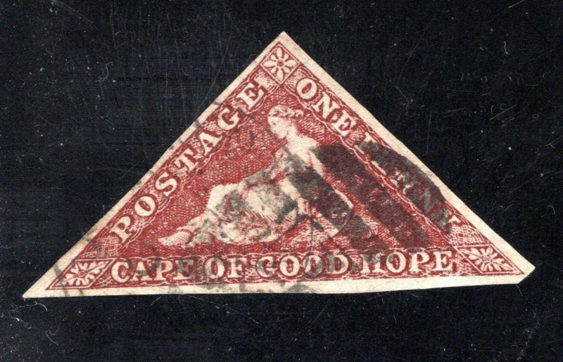 Cape of Good Hope Scott 12,  VF,  Used,  Wmk. 15,  CV $350.00   .... 1190009