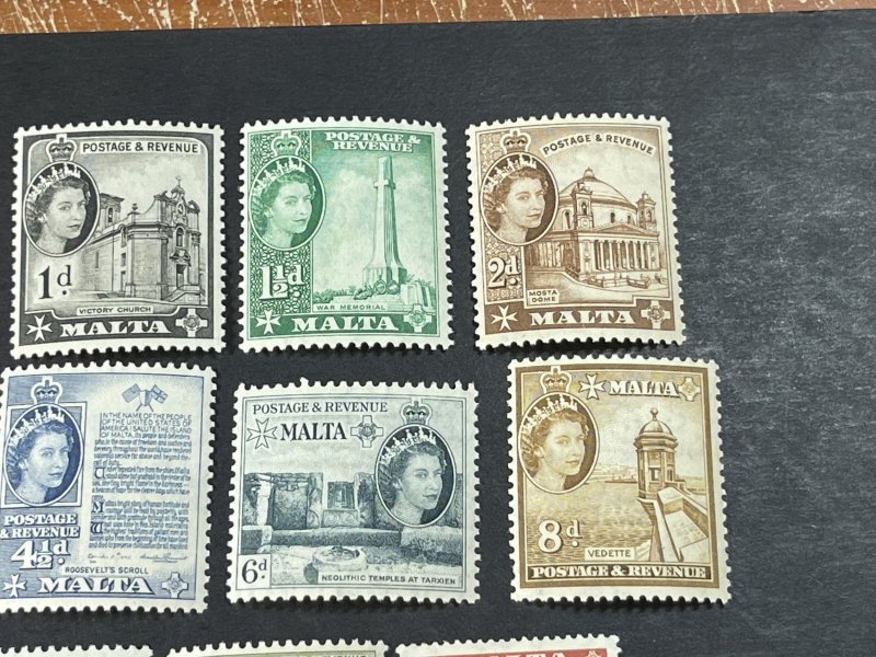 MALTA # 246-62---MINT NEVER/HINGED---COMPLETE SET---1956-57