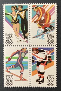 U.S. 1984 #2070a Block, Winter Olympics, MNH.