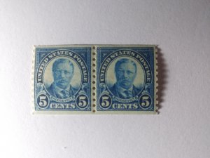 SCOTT #602 MINT NEVER HINGED ROOSEVELT DOUBLE COIL BEAUTFUL STAMPS