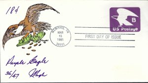 Pugh Drawn/Painted 1981 B Purple Eagle...36 of 47 created!!