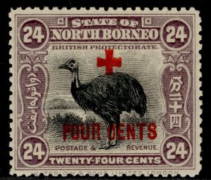 NORTH BORNEO GV SG245, 24c + 4c mauve, M MINT.